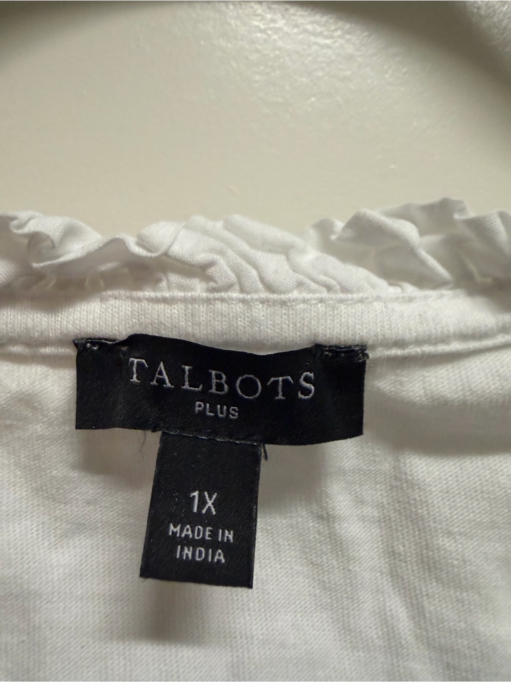 Talbots White Cotton Top with Eyelet Detail - Picture 2 of 5